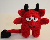 Lil' Devil  - Crochet Amigurumi Pattern - Little Devil with his heart tail is a Great Gift for Valentines Day