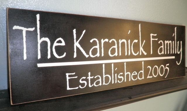 Custom Family Name Wood Sign Plaque Established DESIGN YOUR OWN Personalized family name