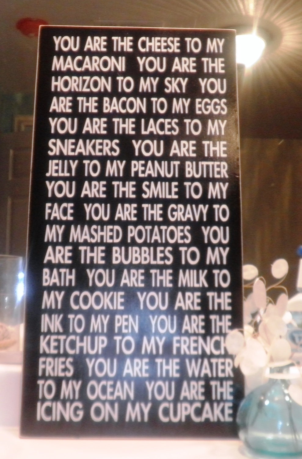 You are the cheese to my macaroni wood typograpy sign wall hanging