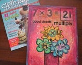 ORIGINAL ART Good Deeds Multiply mixed media by June Pfaff Daley