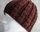 MANS BEANIE Hat PATTERN for Rustico Simple Extra Chunky Ribbed Woolen Beanie Easy