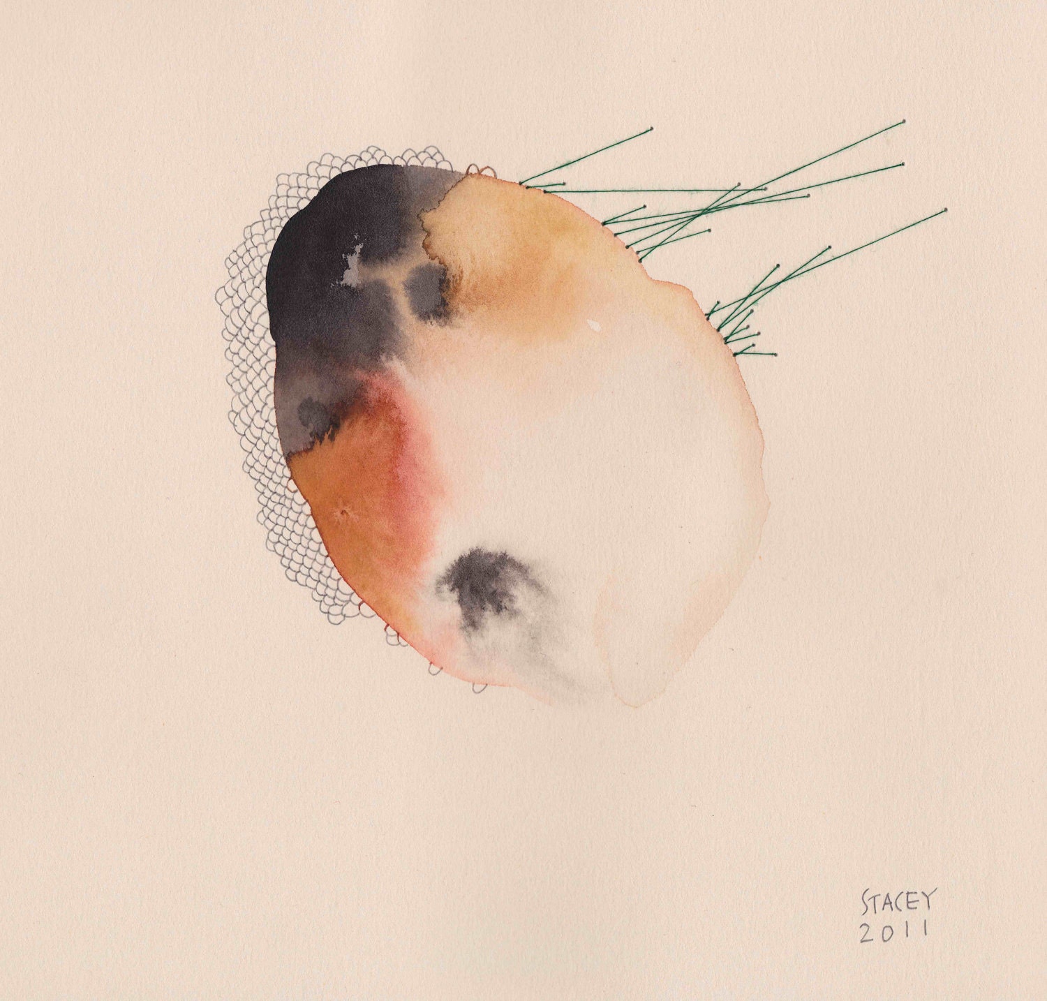 Original 'Jelly Fish' abstract