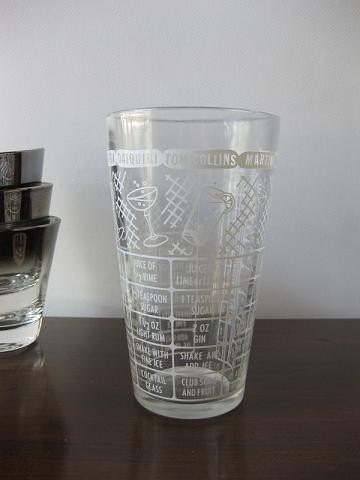 Shake It Retro Style Vintage Federal Glass Cocktail Shaker