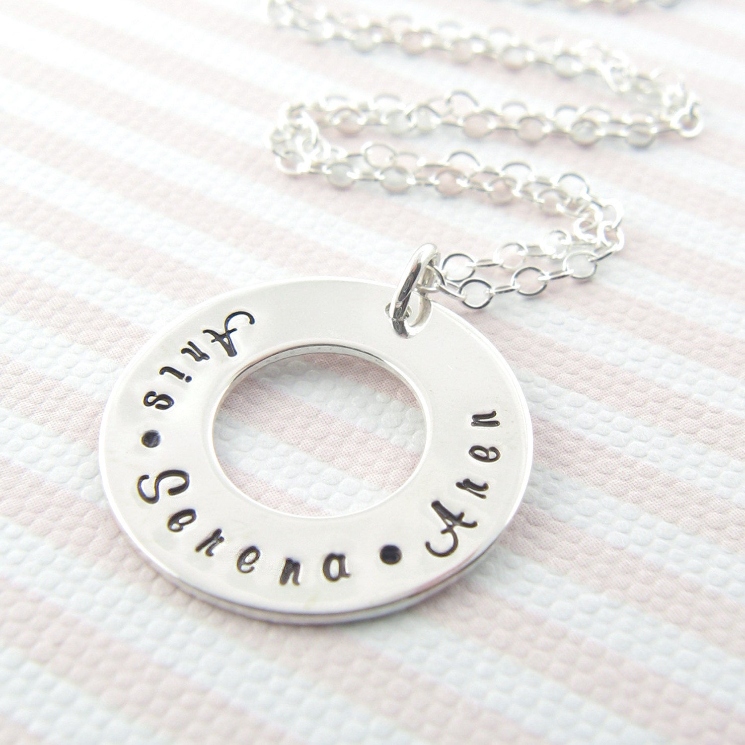Family Washer Personalized Necklace - Children's Names - Custom Font - Mother's Gift - Fashion Jewelry