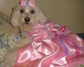CUSTOM BRIDESMAID dog dress - Wedding or Special Occasion - Prom - Check on timing and fabrics- made to order up to 20 lbs