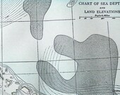 1897 Ocean Chart Map of the West Indies Caribbean