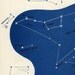 1952 Star Constellation Chart Great Bear Lion Leo Hunting Dogs Little Lion
