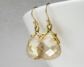 Harmonious Emma, Gold (Swarovski crystal briolette vine earrings) - DueSorelle