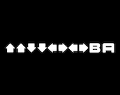 Konami Code - Geeky Video Game Vinyl Decal