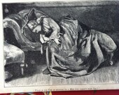 despondent on the chaise