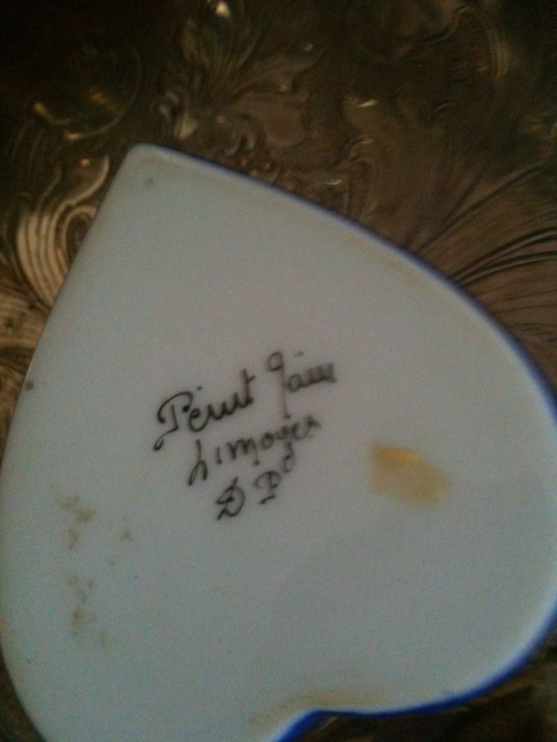 vintage limoges trinket box - heart shaped