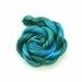 Hand dyed cotton perle 8 embroidery thread, 30m skein - sky blue, teal green, bright blue