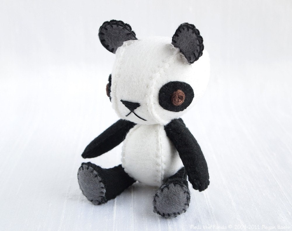Panda Plush Art Doll, Meili (Made to Order)