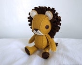 Lion Plush Art Doll, Dandy (Made to Order)