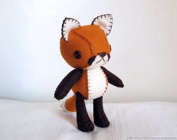 Red Fox Plush Art Doll, Aiden (Made to Order)