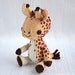 Giraffe Plush Art Doll, Rafi (Made to Order)