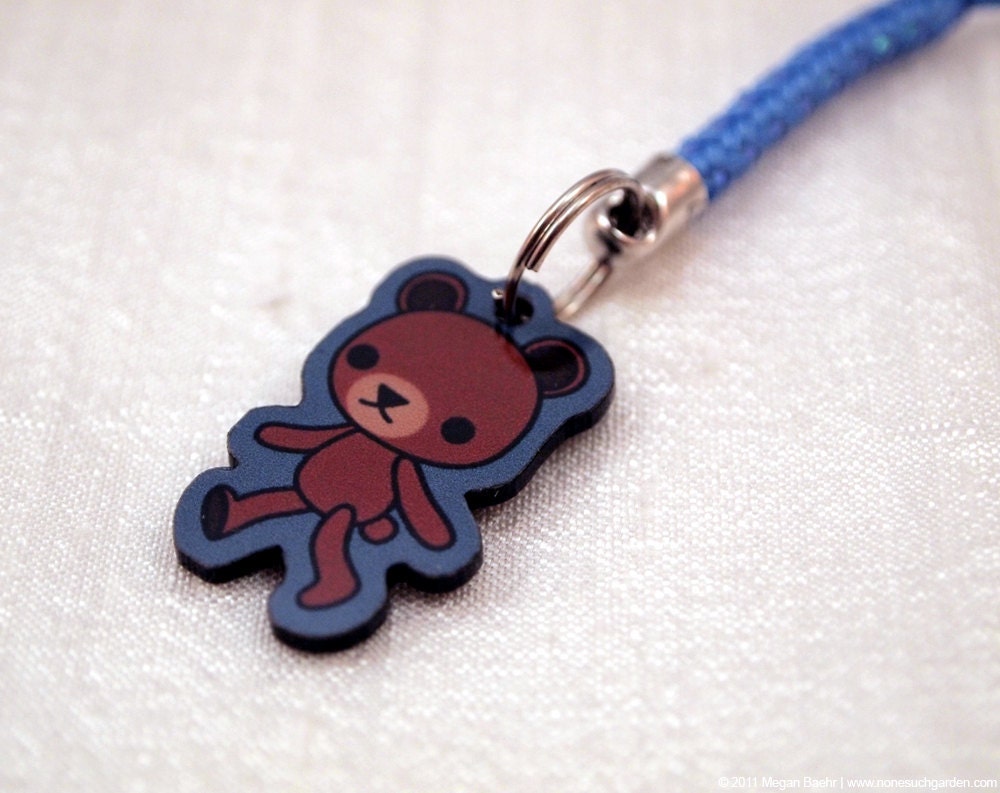Brown Bear Cell Phone Charm - Manny