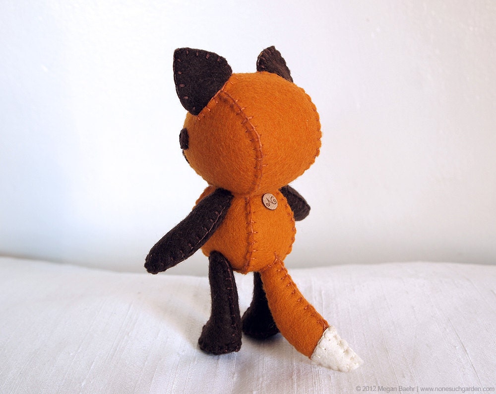 Red Fox Plush Art Doll, Aiden (Made to Order)