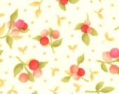 California Girl---Floral Bermuda Ticking in Fresh Linen--1 yard--Fig Tree Quilts for Moda Fabrics