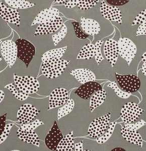 Flea Market Fancy---Leaf and Dot in Grey--1 yard--Denyse Schmidt for Free Spirit Fabrics