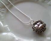 the family home...nest...oxidized sterling...necklace