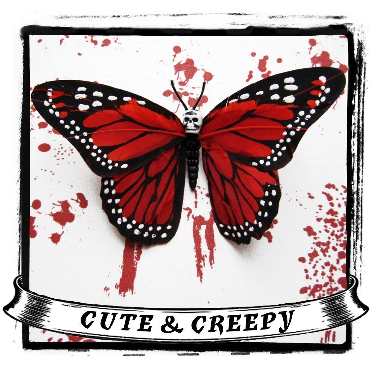 Large Skullerfly Hair Pin