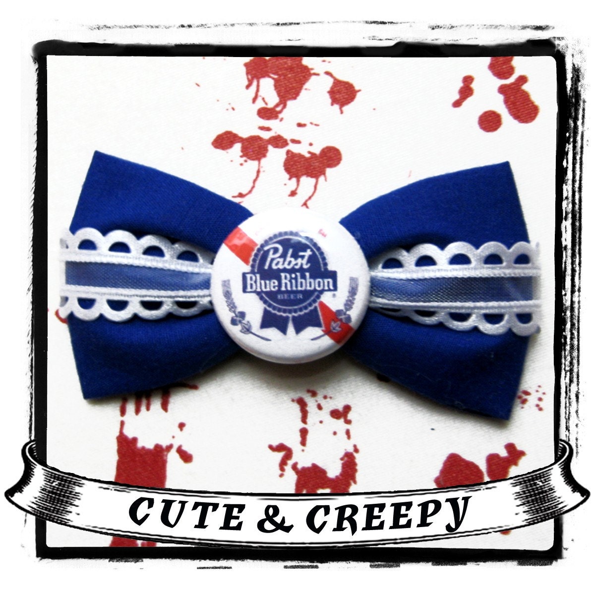 Pabst Blue Ribbon Hair Clip