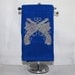 Royal Blue Kitchen Towel - Silver Baroque Guns & Roses