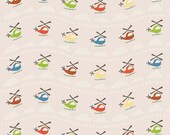 Scoot Cream Helicopter - Clearance 1/2 Yard