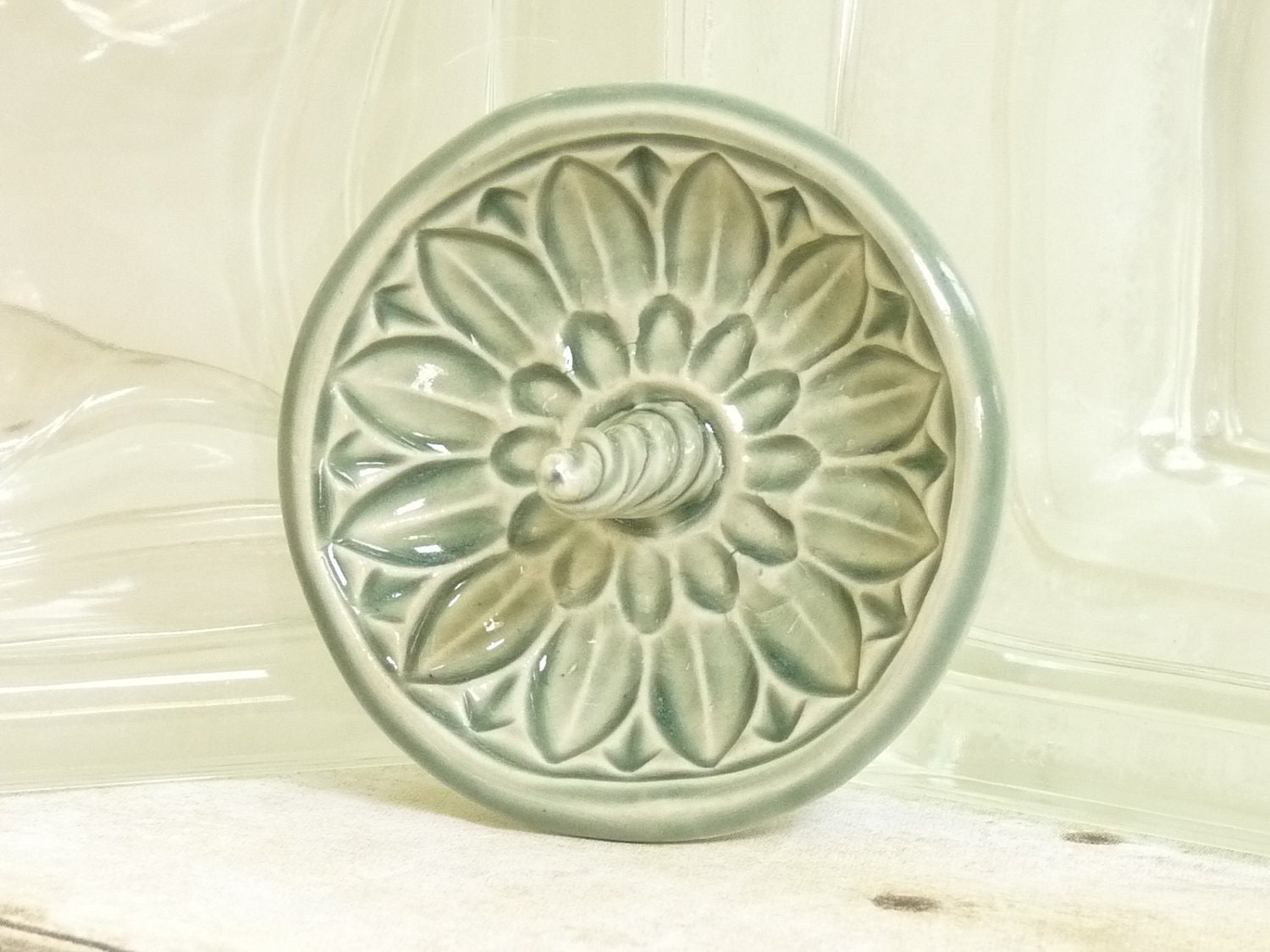 Mandala Ring Holder Trinket Dish Ring Catcher Bowl Jewelry Holder Sage Green