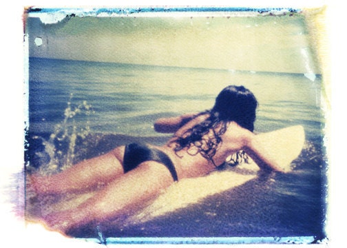 Photography Polaroid Surf Surfboard Ocean Beach Art Vintage 11x14 Print