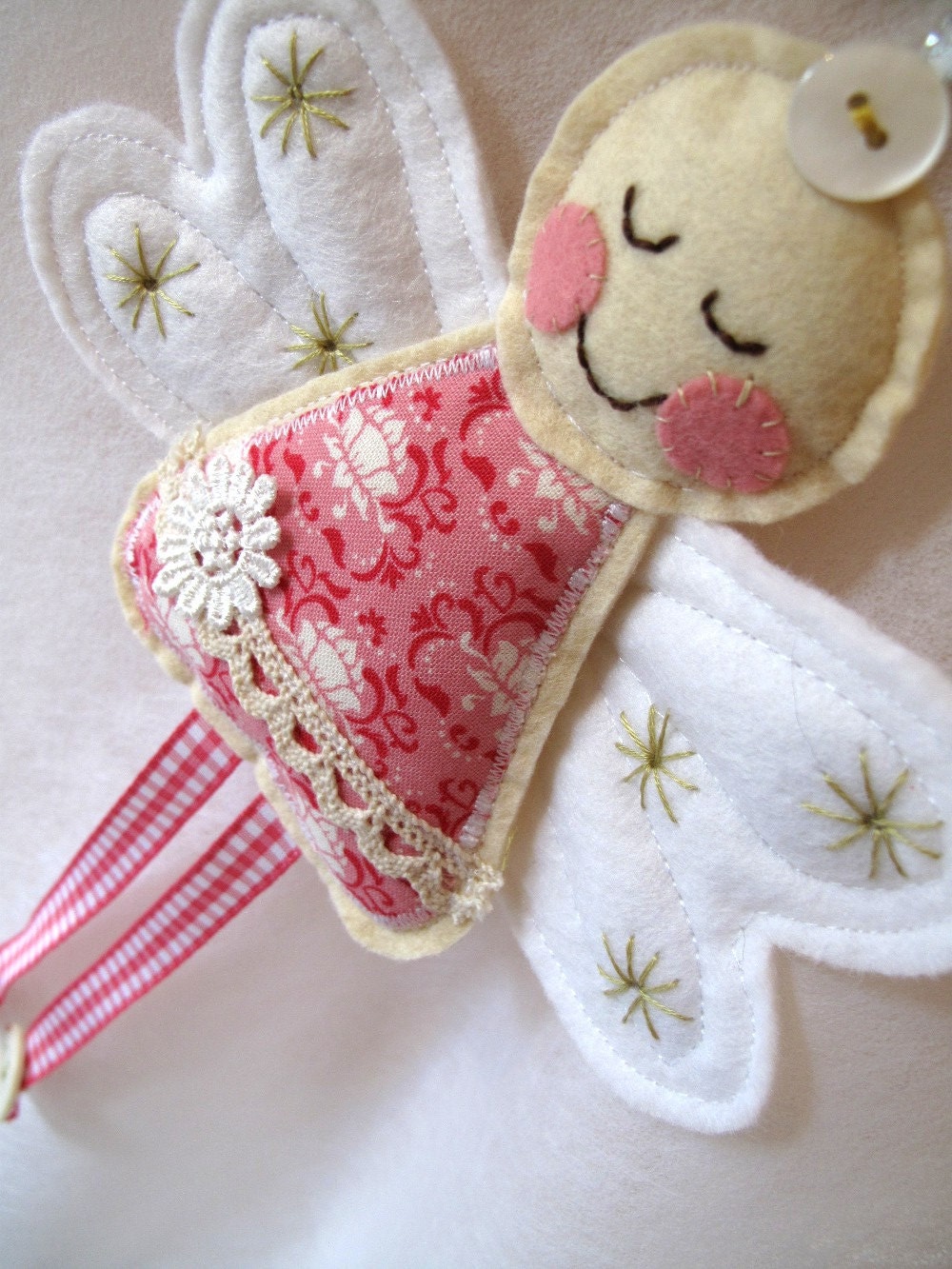 Pretty Pink Angel Decoration