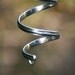 Ponytail Wrap Silver Pattern Wire - 12 Inch Large Hair Spiral