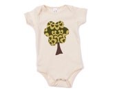 Organic Cotton Applique Tree Bodysuit One-Piece Tee or Tshirt