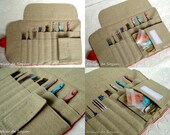 Crochet Hook Case Crochet Hook Holder Needle Case Craft Bag in Textured Baby Pink