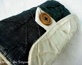 Needle Case Needle Holder Knitting Needle Case Interchangeable Knitting Needle Case male knitter with pouch in Textured TweedBlack