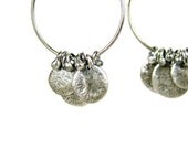 Sterling Silver Charm Cluster Hoop Earrings - Stella Earrings