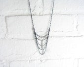 Sterling Silver Long Multiple Chain Necklace - Cadence Necklace