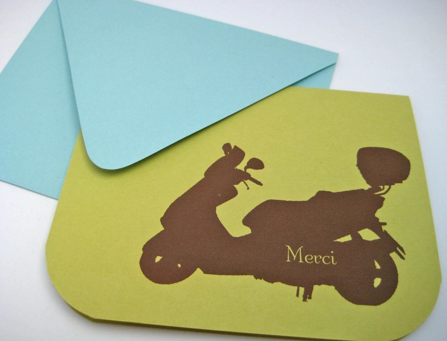 Vespa Scooter Note Cards Personalized