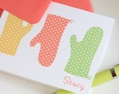 Oven Mitt Note Cards Personalized Polka Dot Design