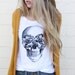 TenThings. FRIDA. skull. vintage soft cotton. t-shirt.