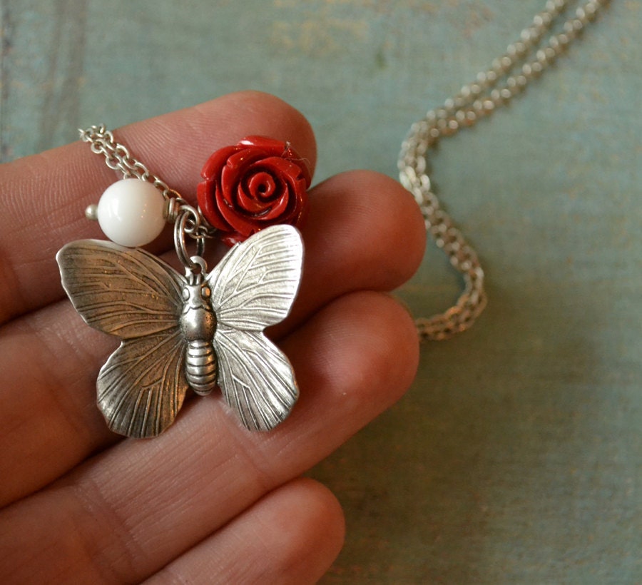 Fluttering Butterfly  Necklace