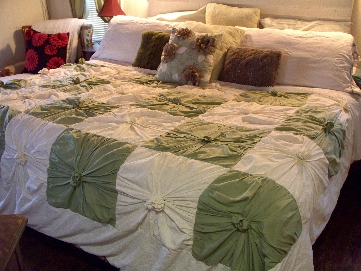Rosette Style Duvet Cover Queen Made to Order