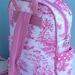 Children Personalized Backpack Pink Toile Polka Dots Quilted Toddler Preschool