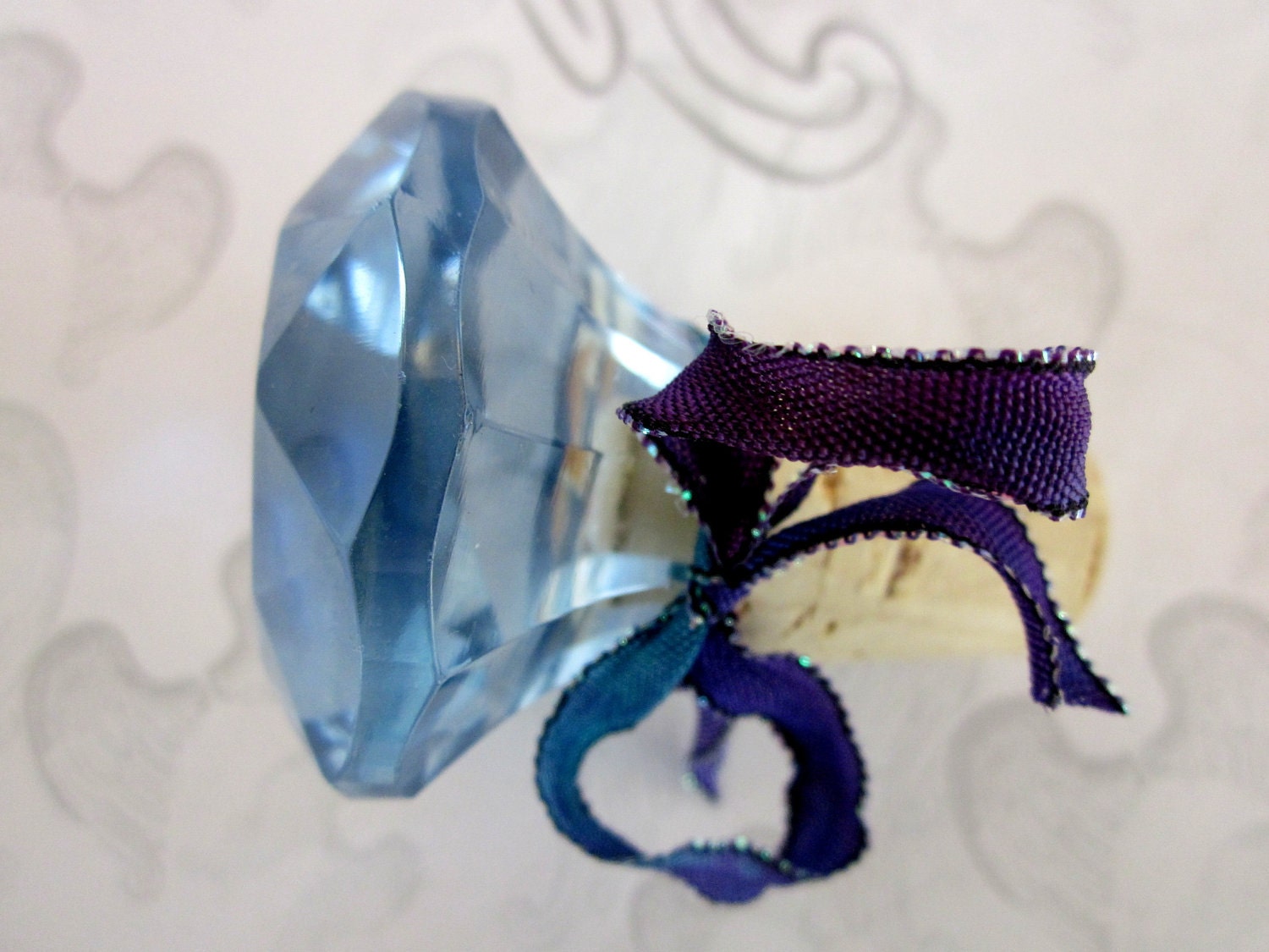 Faceted Blue Glass Wine Stopper-Wine Bottle Stopper