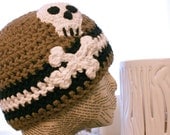 Moss Stripes and Skull Skater Beanie