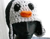 Penguin Hat with Ear Flaps