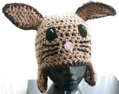 Bunny Rabbit Hat with Ear Flaps