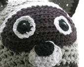 Raccoon Hat with Ear Flaps
