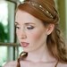 Bridal Headband Three Strand Swarovski Pearl and Crystal Hairband Simple and Modern
